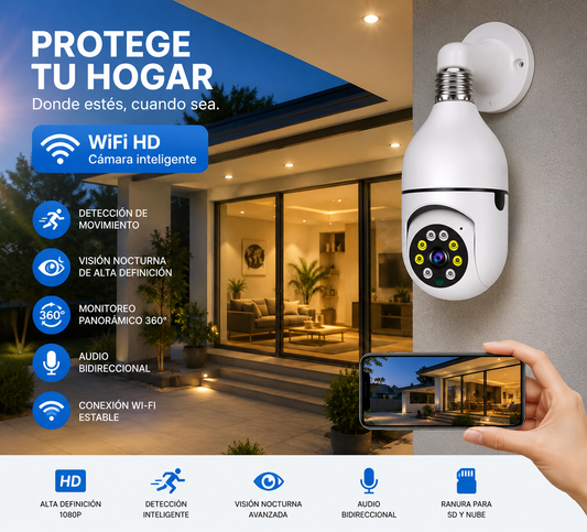 Camara Foco De Seguridad Hd Panoramica