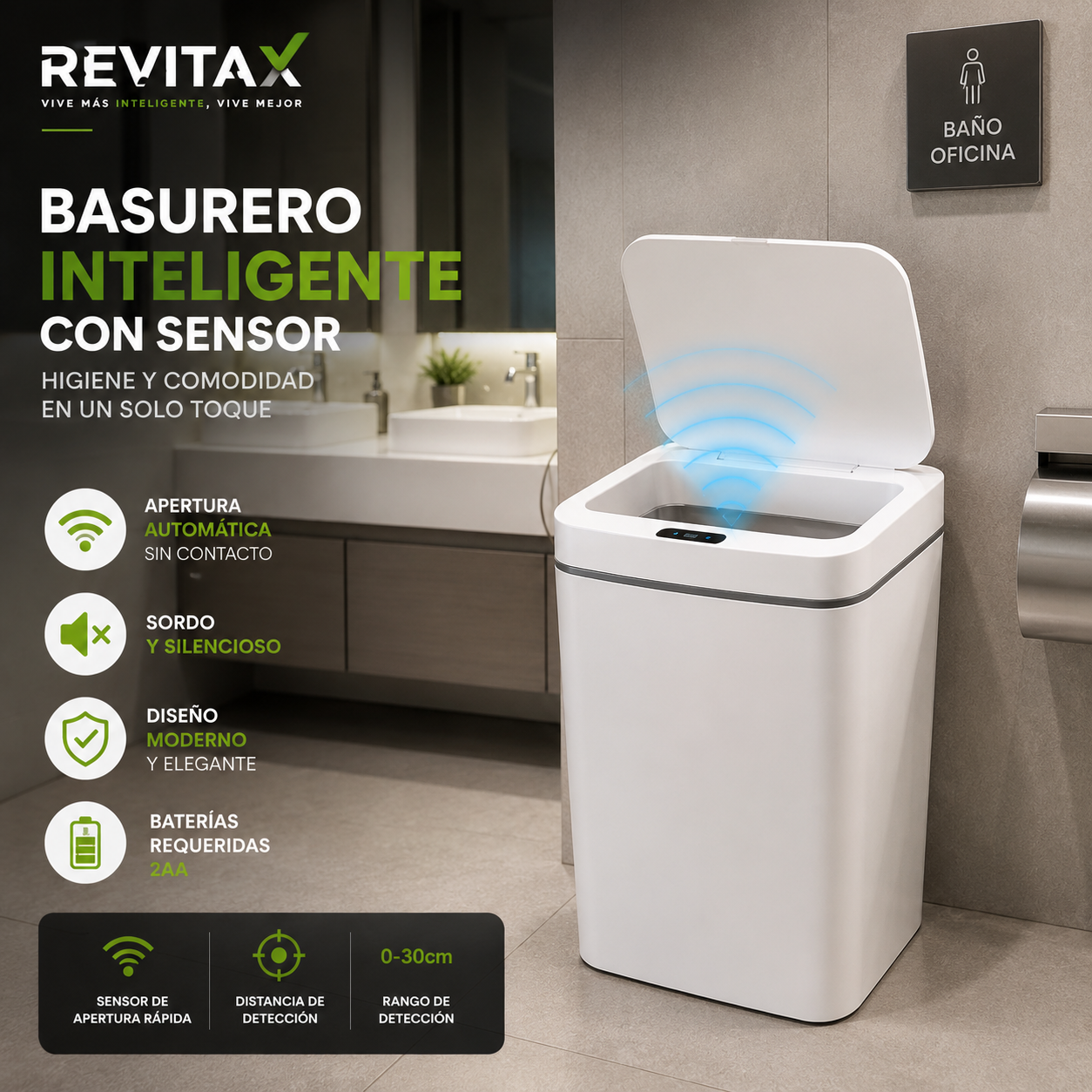 Bote de basura con sensor inteligente